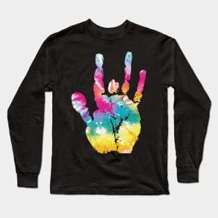 Tie Dye Jerry Hand Long Sleeve T-Shirt